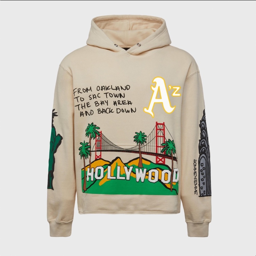 Homme + Femme Cali to NYC HOODIE- Tan - Picture 1 of 16